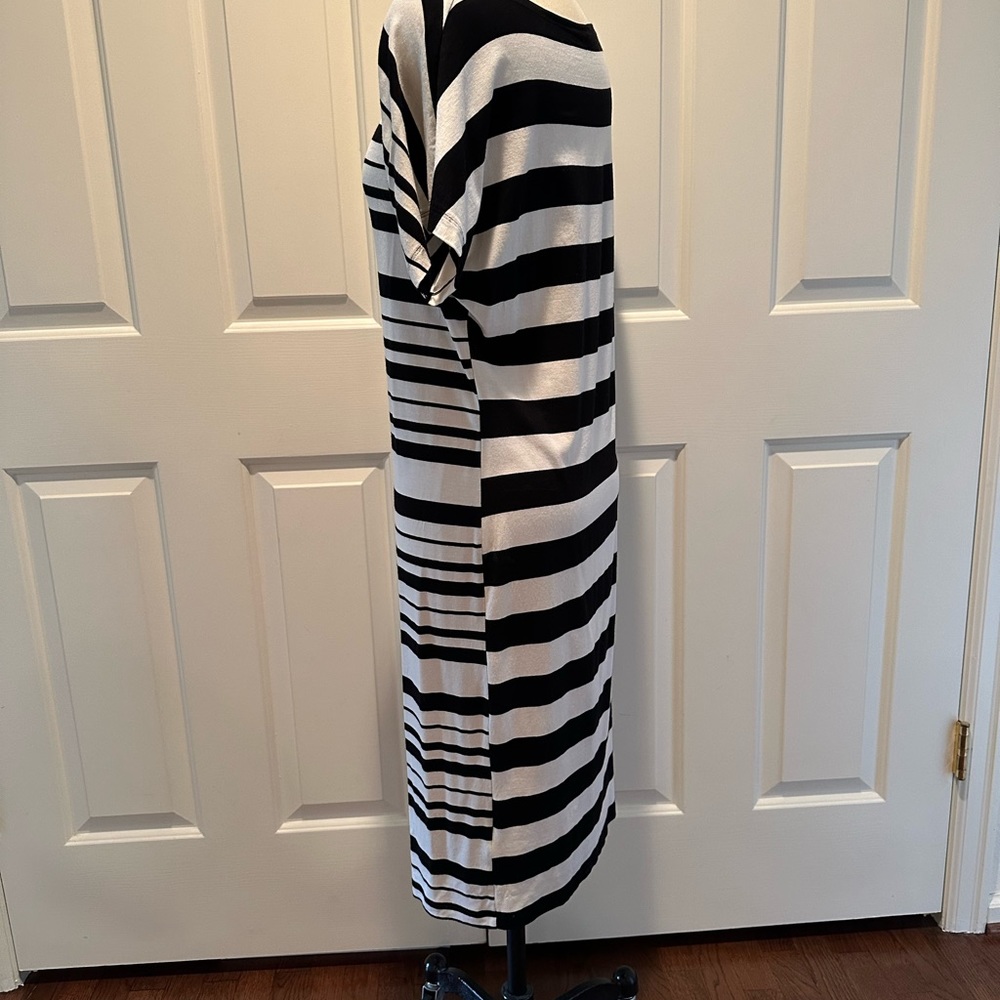 Marimekko long contrast striped dress